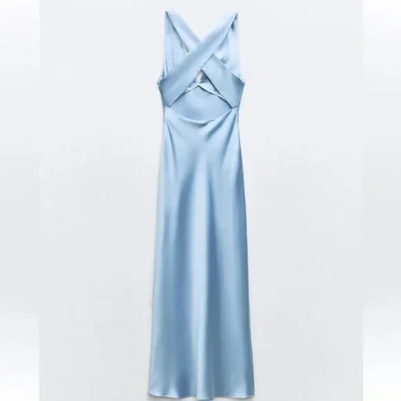 Light blue saving dress zara - Official Online Store Light blue saving dress zara - Official Online Store